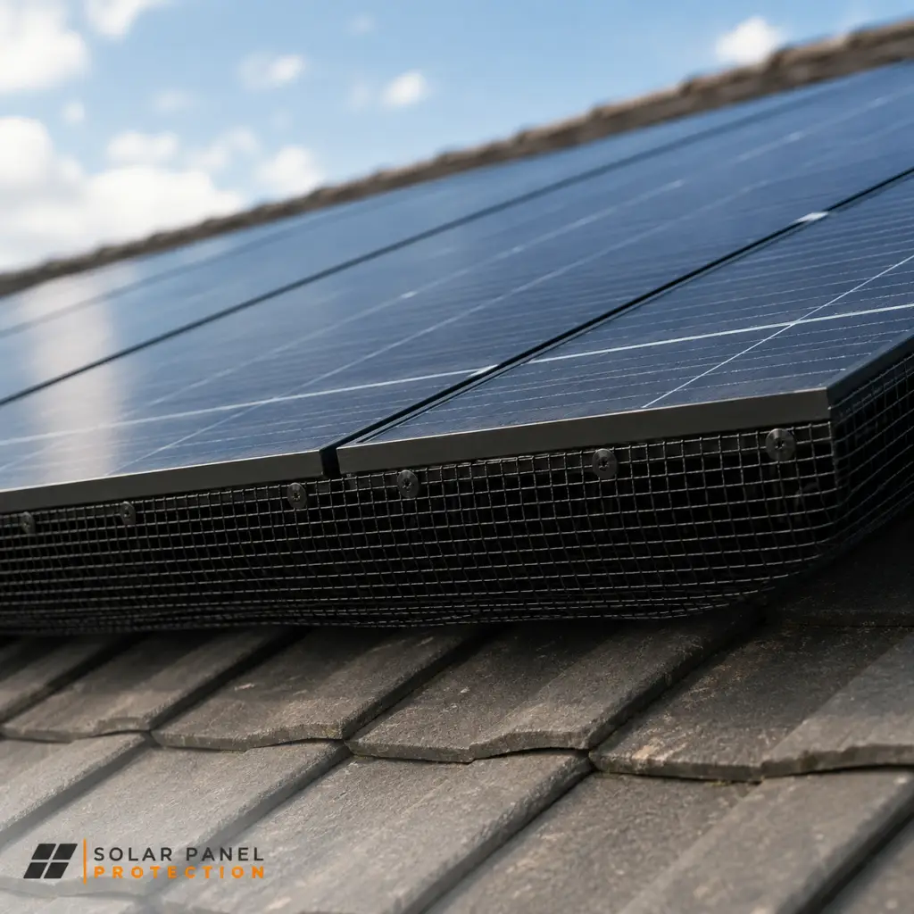 Finished Mesh 30 System in place under solar panels